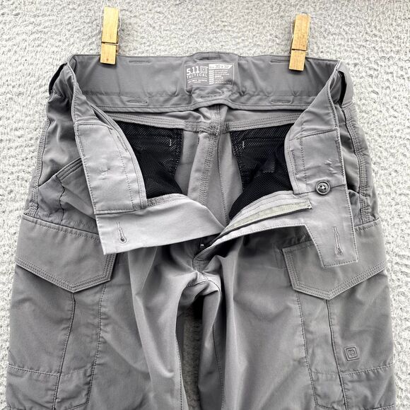 511 Tactical Pants TAG 30x32 ACTUAL 30 x 31 Gray Cargo Double Knee Utility Men's - Picture 7 of 12